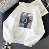 Harajuku Hoodies for Girls Cat Mouse White&pink Hooded Tops Women's Sweatshirt Long-sleeved Winter Tops Women Hoodies Kawaii