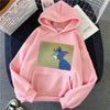 Harajuku Hoodies for Girls Cat Mouse White&pink Hooded Tops Women's Sweatshirt Long-sleeved Winter Tops Women Hoodies Kawaii