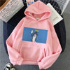 Harajuku Hoodies for Girls Cat Mouse White&pink Hooded Tops Women's Sweatshirt Long-sleeved Winter Tops Women Hoodies Kawaii
