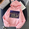 Harajuku Hoodies for Girls Cat Mouse White&pink Hooded Tops Women's Sweatshirt Long-sleeved Winter Tops Women Hoodies Kawaii