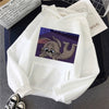 Harajuku Hoodies for Girls Cat Mouse White&pink Hooded Tops Women's Sweatshirt Long-sleeved Winter Tops Women Hoodies Kawaii