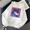 Harajuku Hoodies for Girls Cat Mouse White&pink Hooded Tops Women's Sweatshirt Long-sleeved Winter Tops Women Hoodies Kawaii