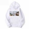 Lover's couple finger touch sweatshirts men Hoodies Fleece pullover coat Loose unisex Casual hipster match eye-catching tops